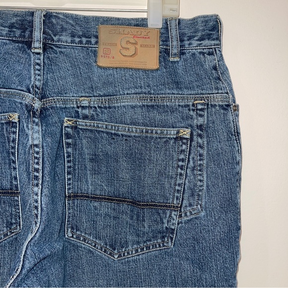 Pre-Owned Shady ltd. Denim Medium Wash Blue Jeans Size 36 Y2K Wide Leg Vintage - Picture 3 of 4
